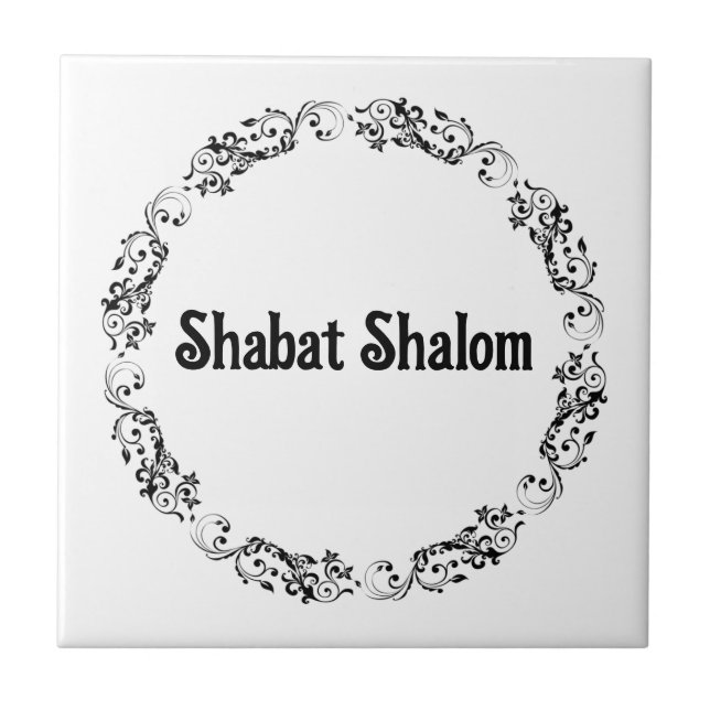 Azulejo Shabat Shalom Ceramic Tile (Frente)