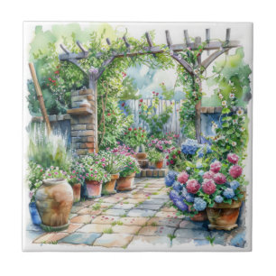 Azulejo Shabby Chic Cottage Garden Tile Cerámico