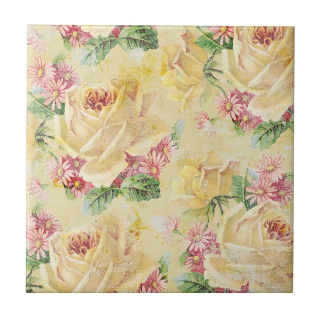 Azulejo Shabby Chic Floral Tile (Frente)