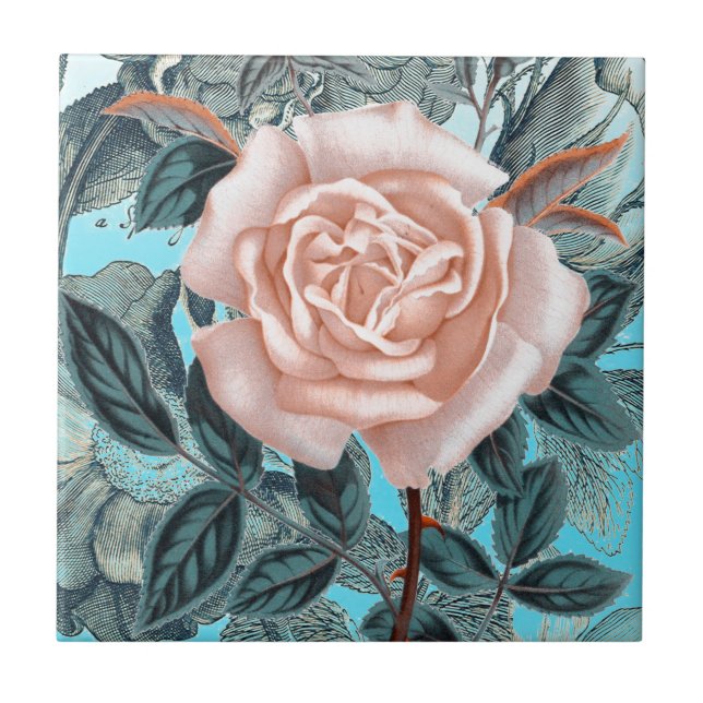 Azulejo Shabby Chic Rosa (Frente)