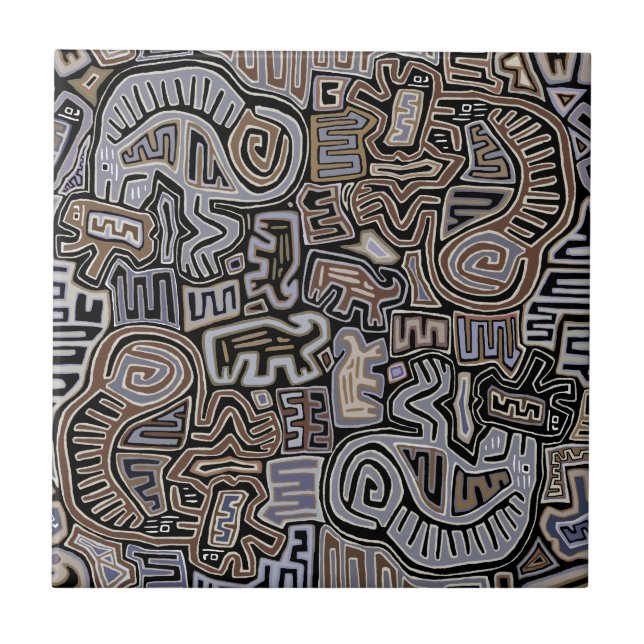 Azulejo Shaman Peyote Serpent Ritual Spirits (Frente)