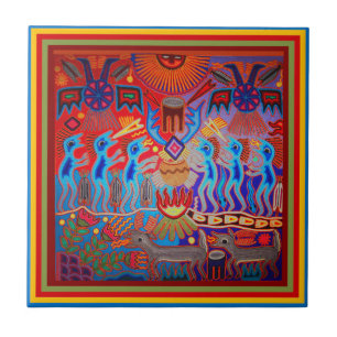 Azulejo Shaman Ritual Huichol