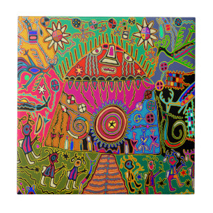 Azulejo Shaman Spirits Tile
