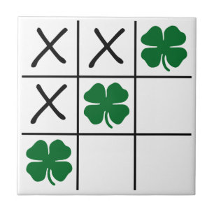 Azulejo Shamrock Tic Tac Toe