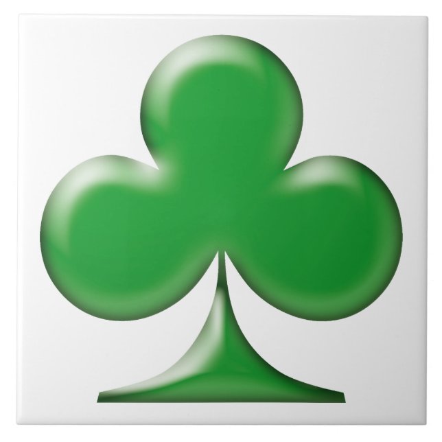 Azulejo Shamrock verde irlandés del Día de San Patricio (Frente)