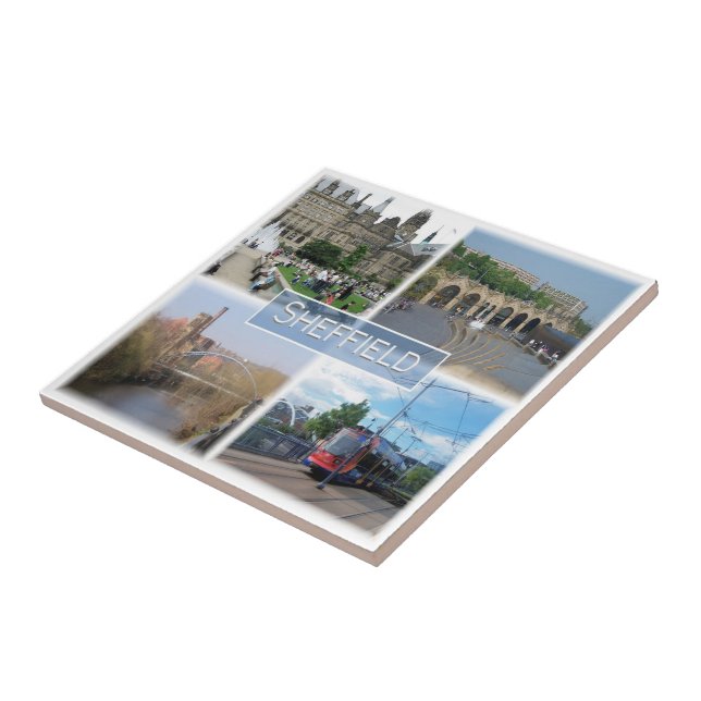 Azulejo SHEFFIELD, Yorkshire, Inglaterra, (Lado)