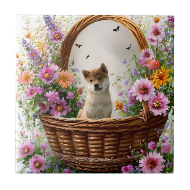 Azulejo Shiba Inu Puppy (Frente)