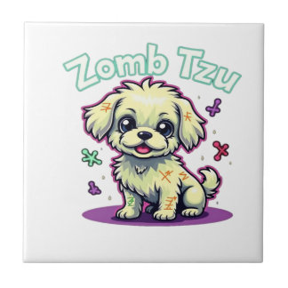 Azulejo Shih Tzu Shihtzu Zombie Dog Halloween Oversized T-