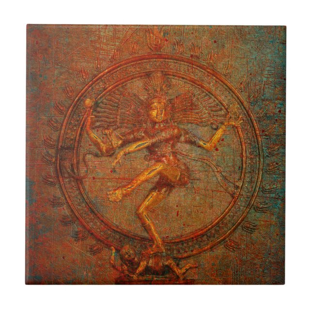 Azulejo Shiva en la capa apenada del fondo (Frente)