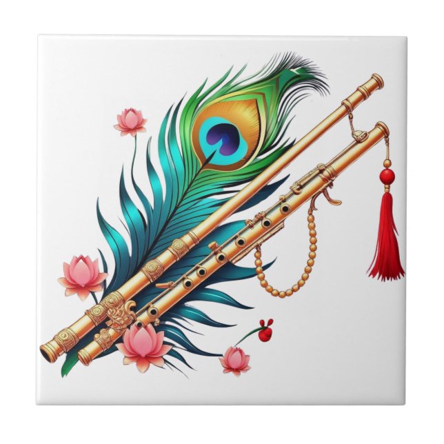 Azulejo Shree Krishna Janmashtami (Frente)