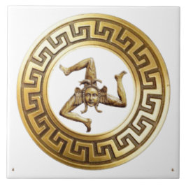 Azulejo Sicilia Trinacria Wall Tile