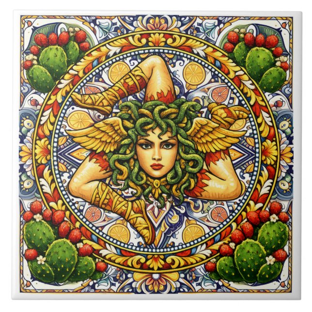 Azulejo Sicilian Trinacria   (Frente)