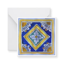 Azulejo siciliano - P2 - Tarjeta plana sin nota