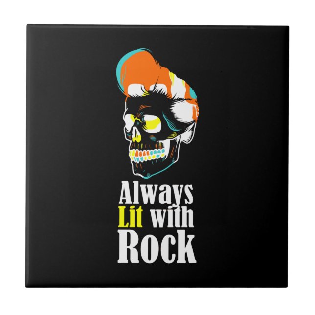 Azulejo Siempre iluminado con rock (Frente)