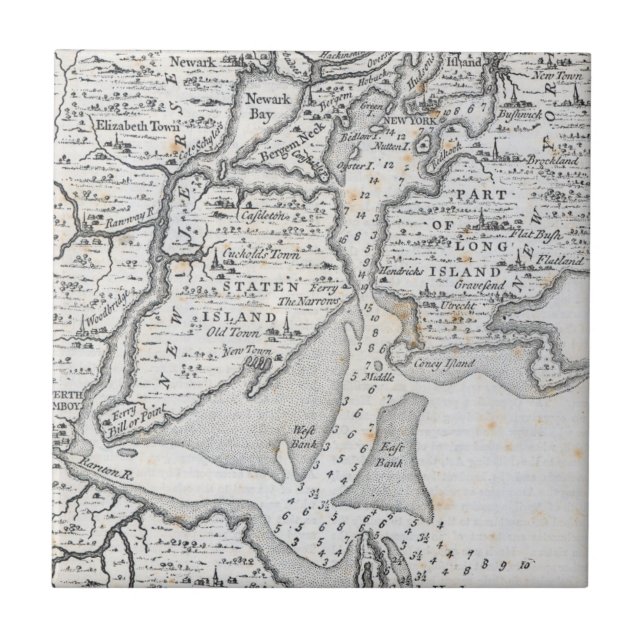 Azulejo Siglo XVIII medio de Nueva York el | (Frente)