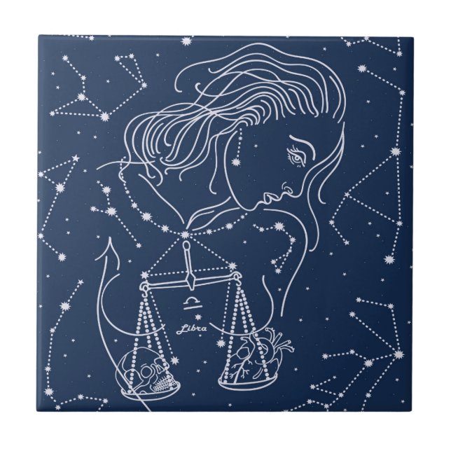 Azulejo Signo de Libra zodiac (Frente)