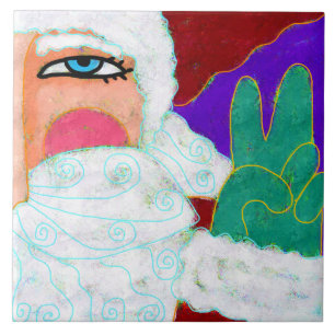 Azulejo Signo de Paz Santa Arte Abstracto