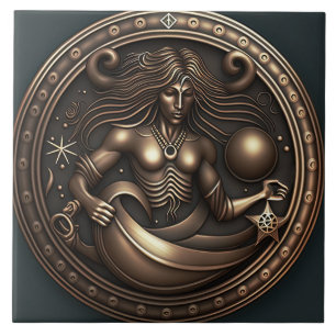 Azulejo Signo zodiacal Acuario Horóscopo de Acuario