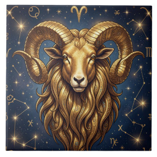 Azulejo Signo zodiacal Aries | Arte de astrología