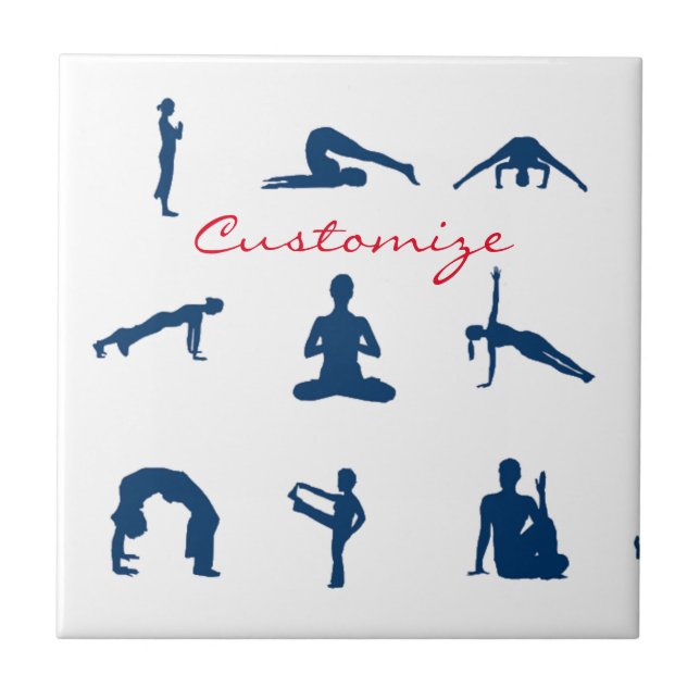 Azulejo Silhouette Yoga Poses Thunder_Cove (Frente)