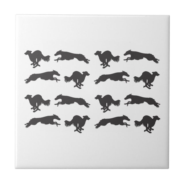 Azulejo Silken Windhounds Corriendo  (Frente)