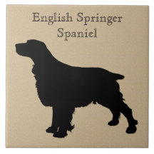 Silueta de perro español Springer en inglés