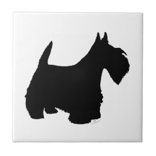 Azulejo Silueta de Terrier Escocés