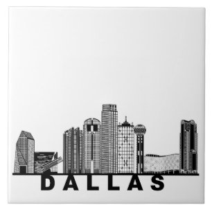 Azulejo Silueta del horizonte de Dallas