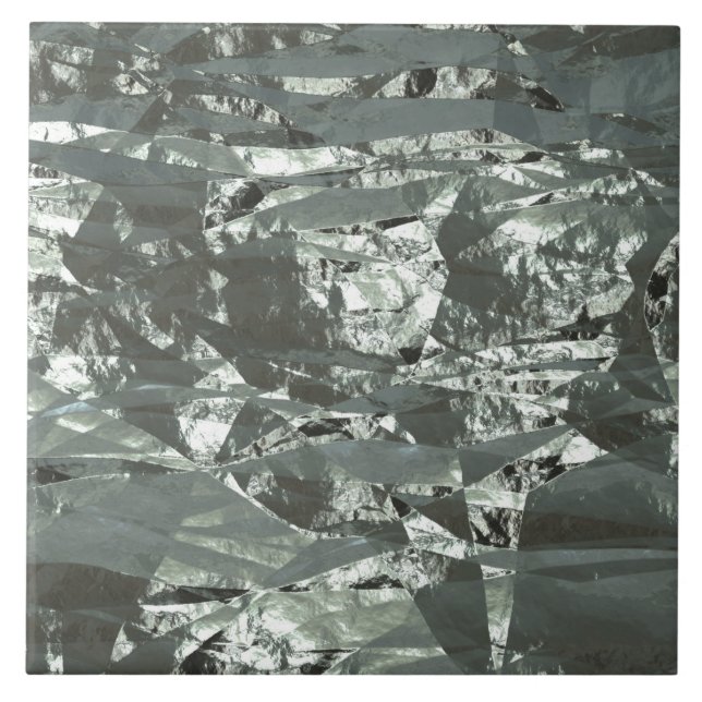 Azulejo Silver Crumpled Foil (Frente)