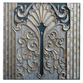 Azulejo Silver Swirls Gate