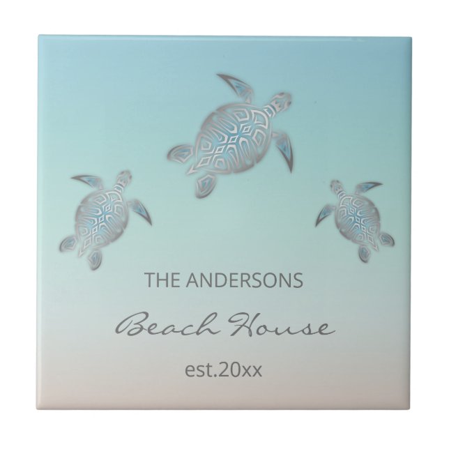 Azulejo Silver Turtles Beach Style (Frente)