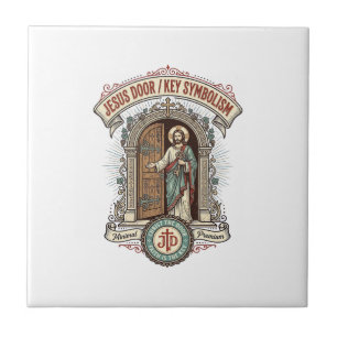 Azulejo Simbolismo de la llave de la puerta de Jesús Simbo