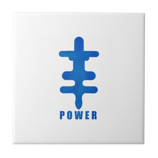 Azulejo Símbolo Adinkra Power Okodee Mmowere Idea de regal (Frente)