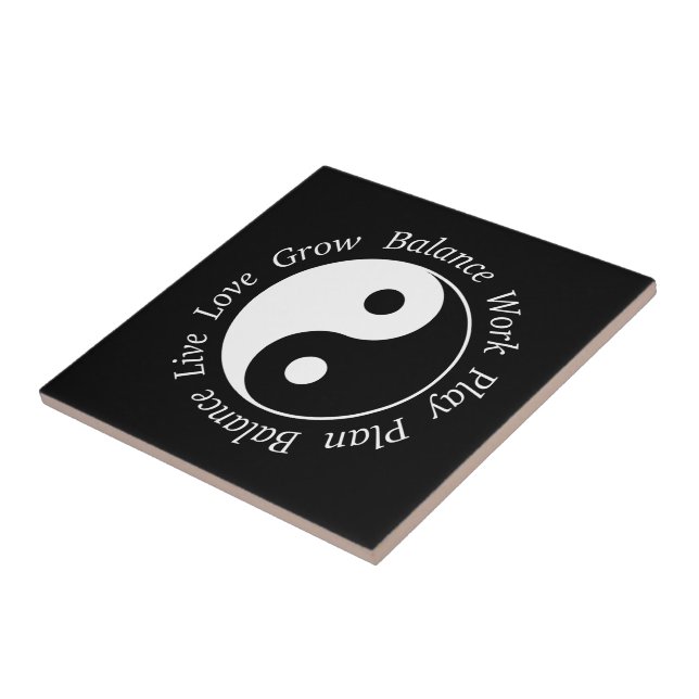 Azulejo Símbolo de Balance Yin Yang (Lado)