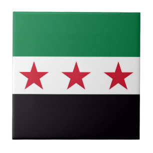Azulejo Símbolo de nueva bandera de la revolución en Siria