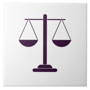 Azulejo Símbolo de servicios legales de balanza de justici