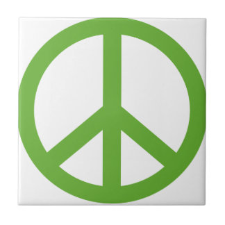 Azulejo Símbolo de signo de paz verde