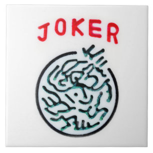 Azulejo símbolo del juego de MahJong ficha Joker