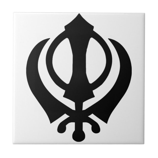 Azulejo Símbolo del sikh de Khanda (Frente)