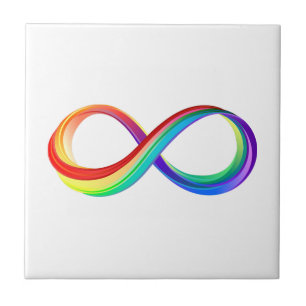 Azulejo Símbolo infinito arcoiris en capas