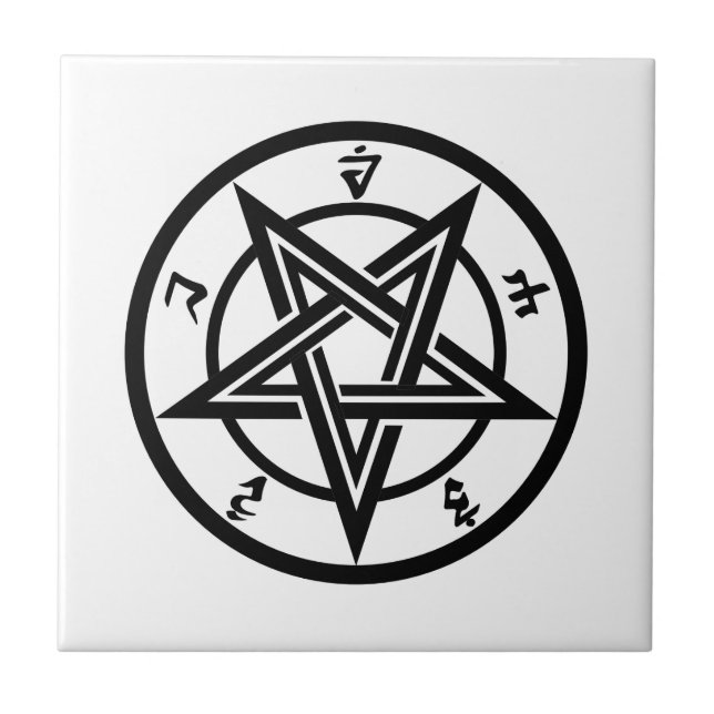 Azulejo Símbolo pentagrama clásico (Frente)