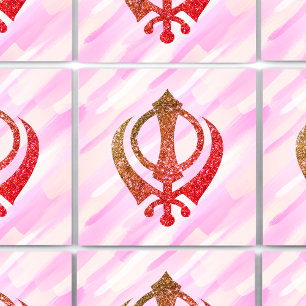 Azulejo Símbolo Purpurinoso sij khanda