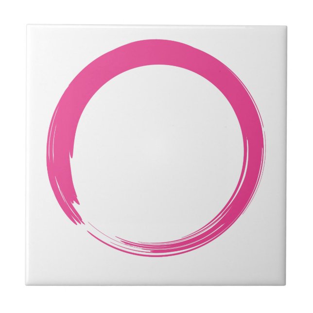 Azulejo Símbolo rosa de zen / círculo de entrelazado (Frente)