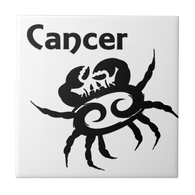 Azulejo Símbolo zodiaco y Rótulo de cáncer (Frente)