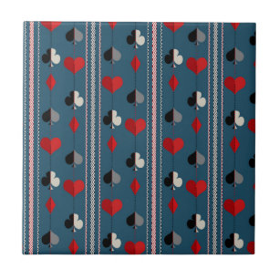 Azulejo Símbolos de cartas de juego. Para amantes del póqu