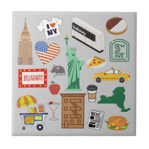 Azulejo Símbolos de la ciudad de Nueva York
