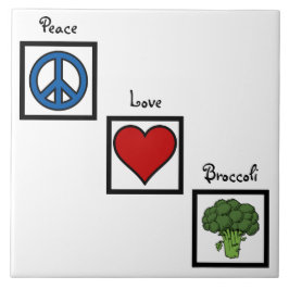 Azulejo Símbolos de Paz Amor y Brócoli