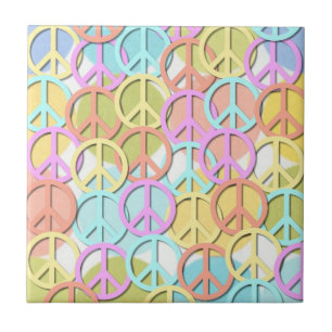 Azulejo Símbolos de paz Pastel Retro 60 MOD Tiles