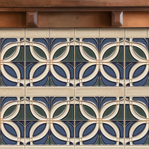 Azulejo Simetría de mediados de siglo Arte Orgánico Deco B