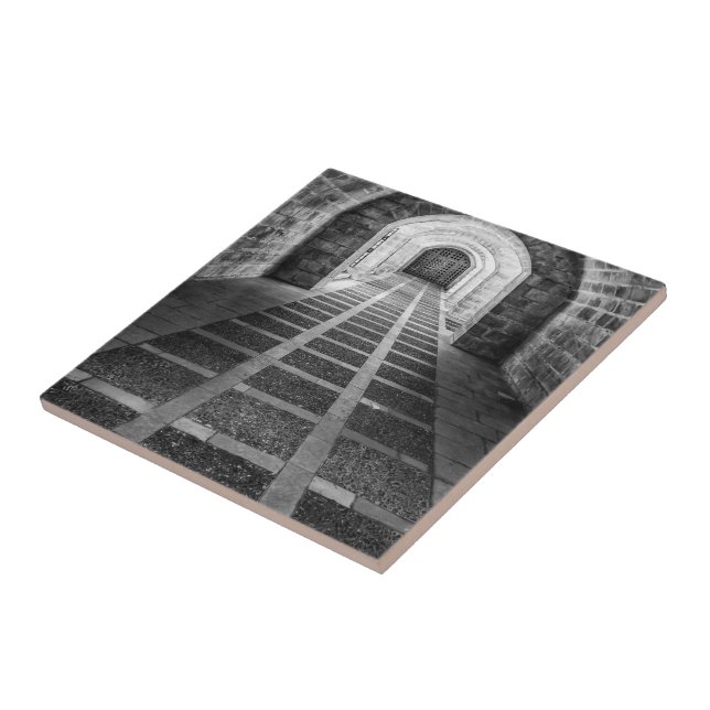 Azulejo Simetría en blanco y negro (Lado)